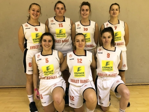 PUCHAUD Manon (N°6); MORINIERE Marion (N°15); CHARRIER Marine (N°10); BRODEUR Alix (N°7); BRUNEAU Adeline (N°5); ANTIER Pauline (N°12); DELAHAYE Margaux (N°9)